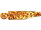 `The king of Megiddo, one.` (Joshua 12:21). Canaanite king on Megiddo ivory. (Palestine Archaeological Museum).